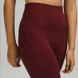 •LULULEMON• High Rise Align Crop 23” w/ Pockets Merlot size 10